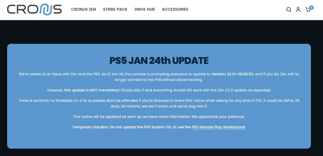 PS5新固件更新導致“硬件外掛”無法使用