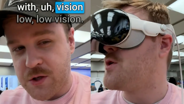 視障人士體驗蘋果Vision Pro頭顯：比真實視力看得更清晰