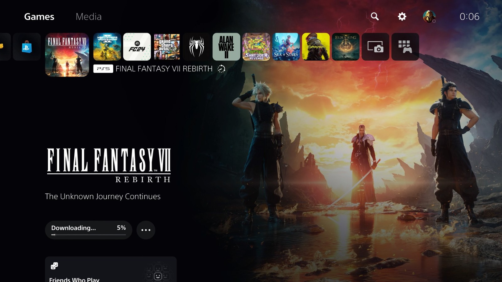 《最終幻想7：重生》數字版預加載開啟 下載大小約147GB