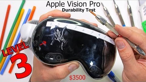 測試發現蘋果Vision Pro正面玻璃抗摔性不錯，但極易被刮花
