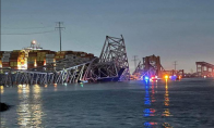 美國巴爾的摩港口貨船碰撞大橋坍塌 20人失蹤正在搜救